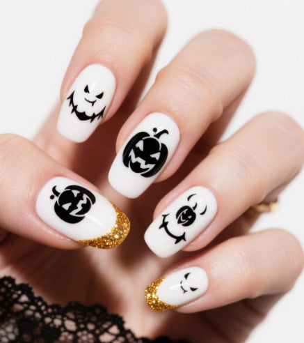 Artistic Halloween Themed Nail Art Bowlift