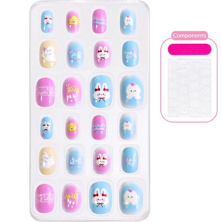 Creative Cartoon-Themed Press-On Nail Collection Bowlift