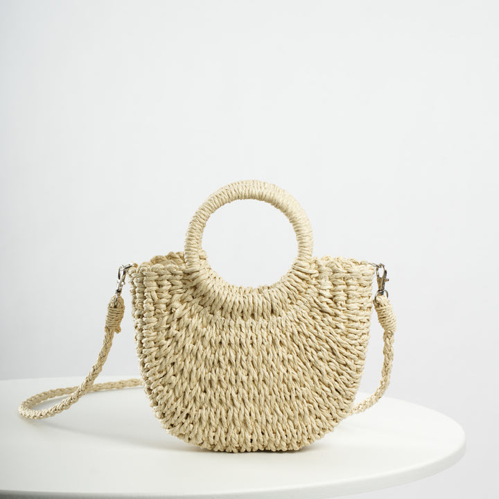 Handmade Basthandbag with Round Handles Bowlift