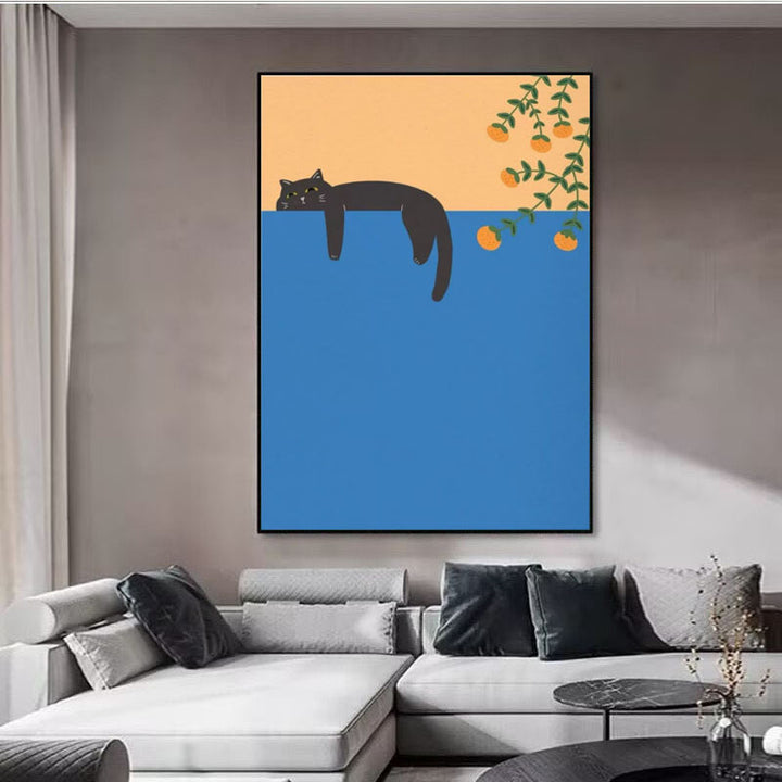 Playful Cat-Themed Canvas Print