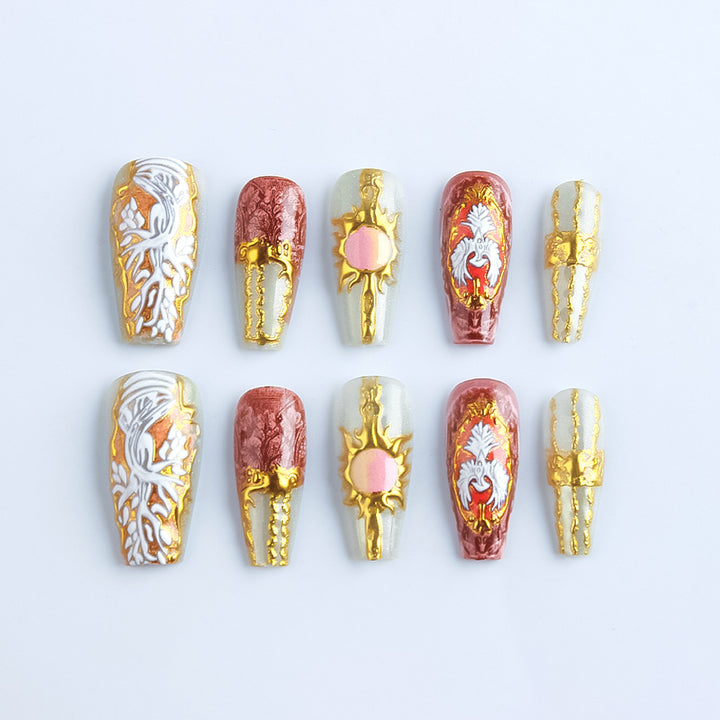 Artistic Decorative Press-On Nails Bowlift