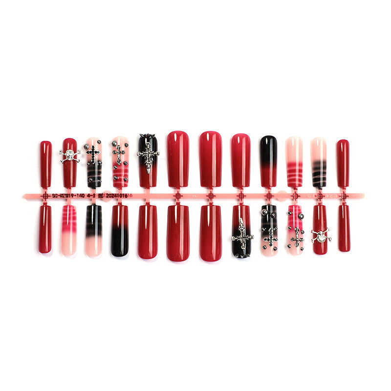 Gothic-Themed Press-On Nail Set Bowlift