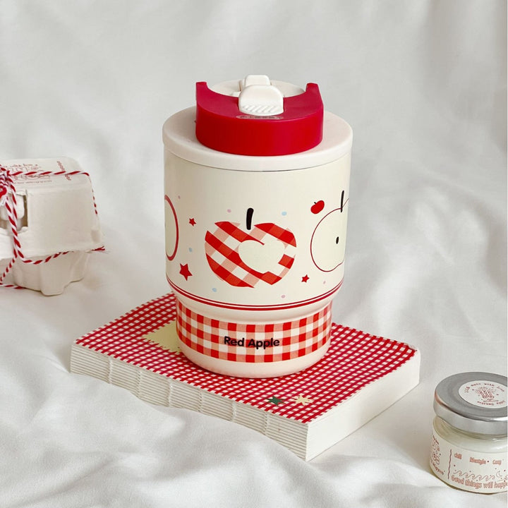 Ladies insulated cup with cheerful apple design Bowlift