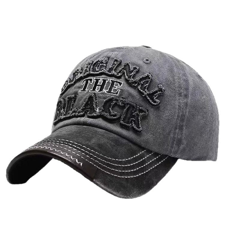 Men's Vintage-Inspired Distressed Cap Bowlift