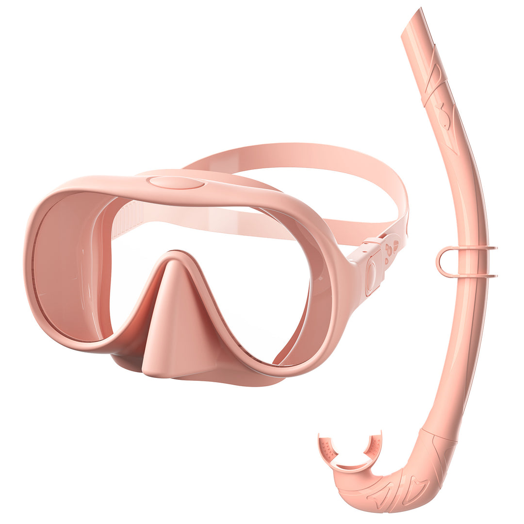 Swimming mask with flexible breathing tube Bowlift