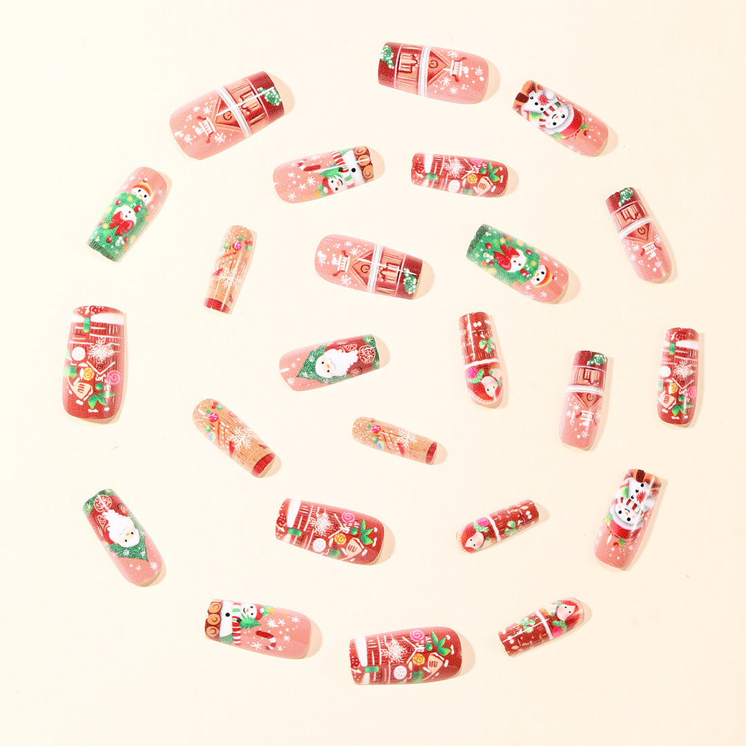 Festive Holiday-Themed 3D Nail Art Set Bowlift