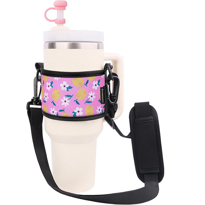 Unisex Portable Cup Holder with Shoulder Strap Bowlift