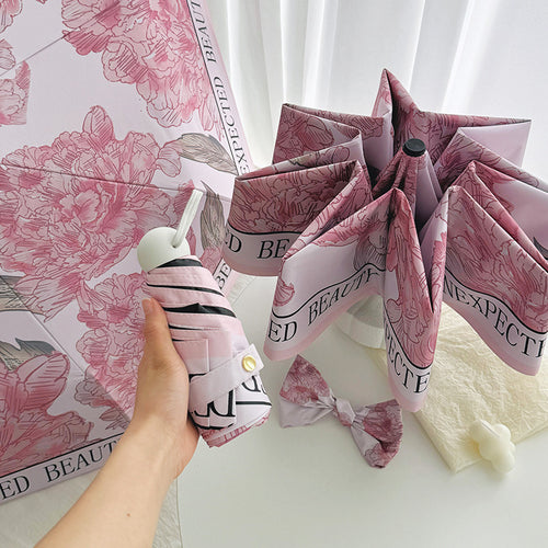 Women's compact umbrella with floral design Bowlift
