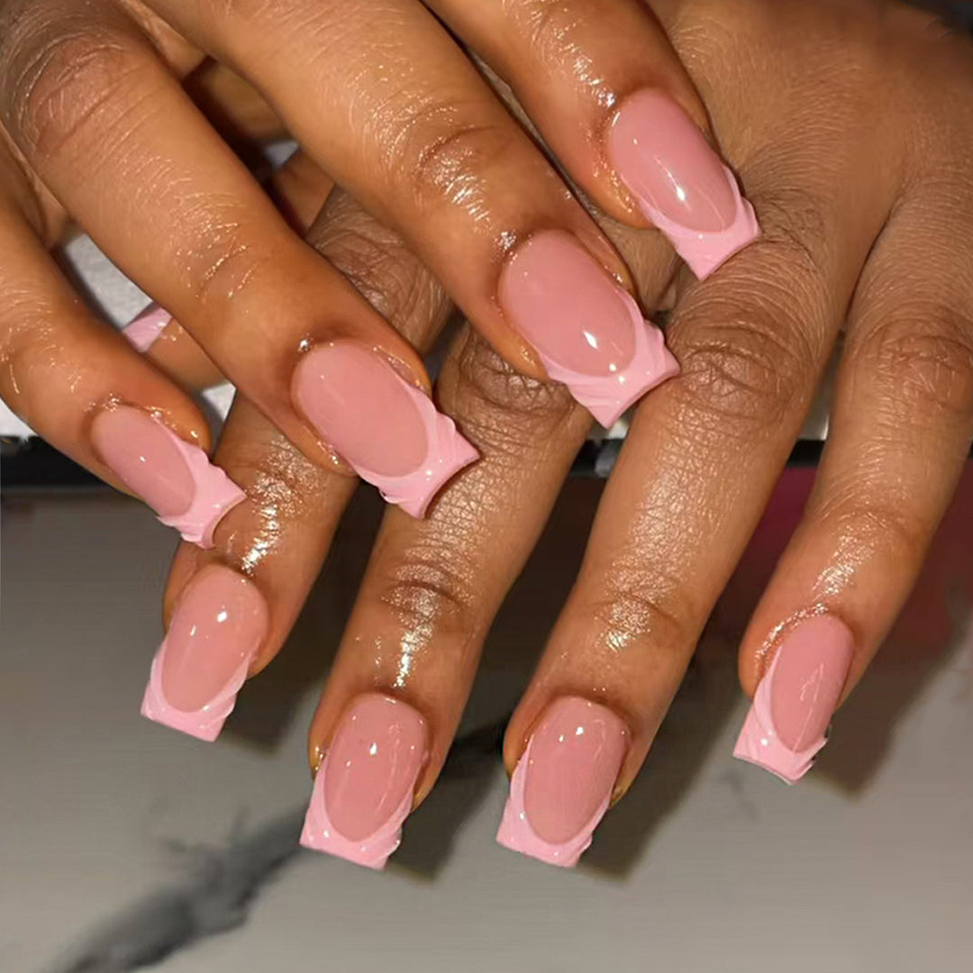 Artificial nails with elegant tip accents Bowlift