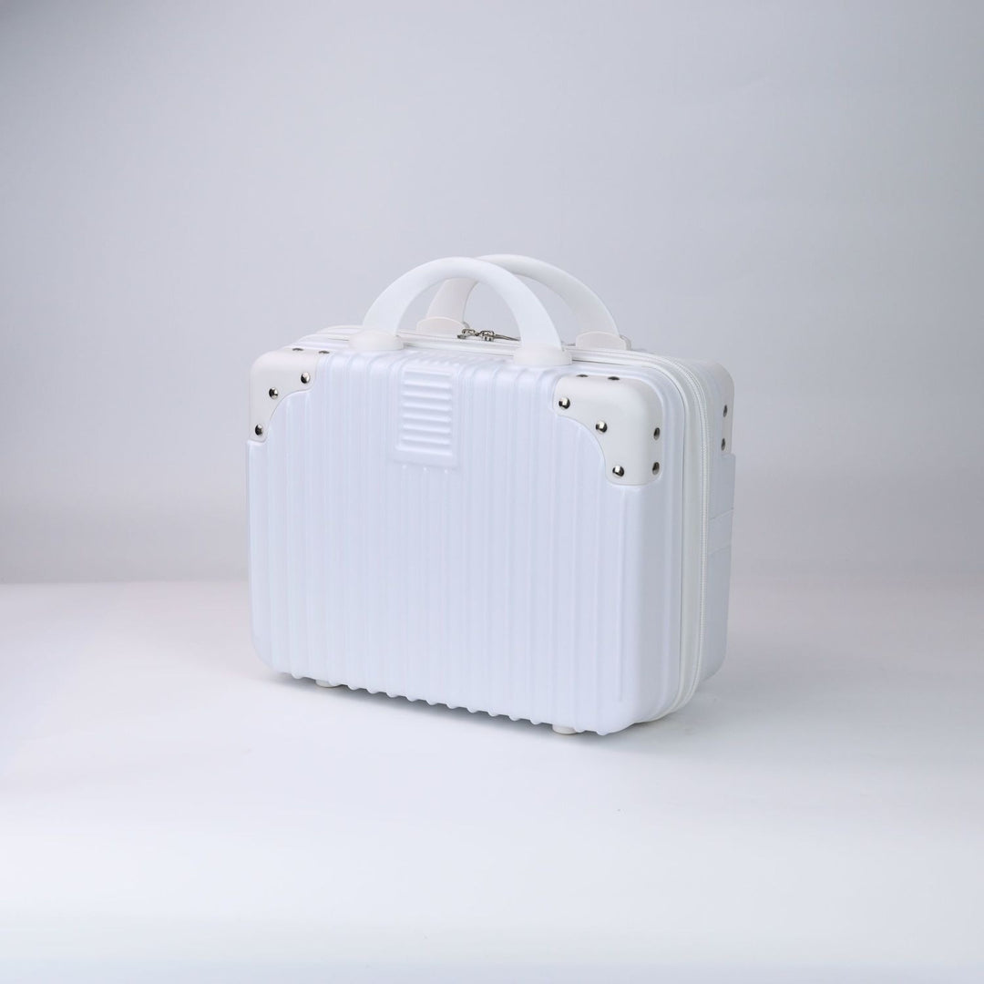 Hard-shell carry-on suitcase with secure lock and innovative design Bowlift
