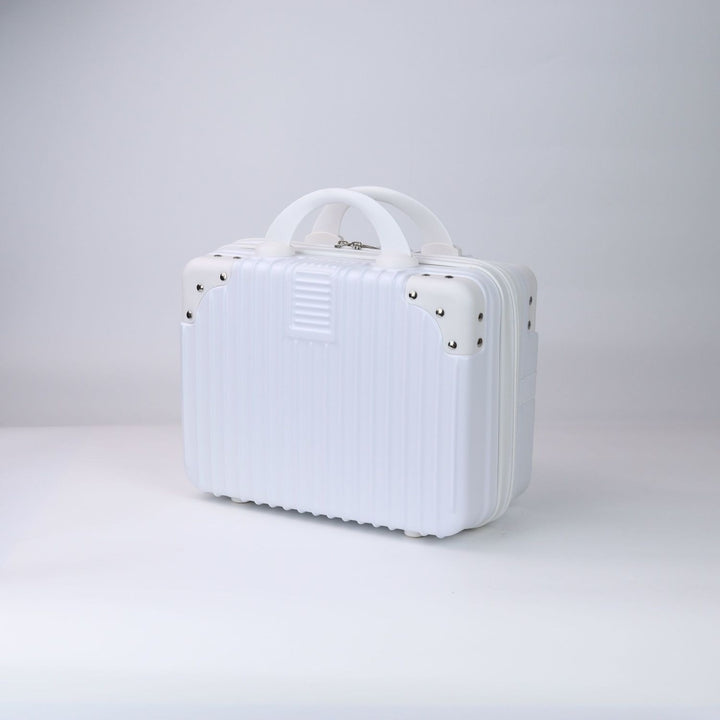 Hard-shell carry-on suitcase with secure lock and innovative design Bowlift