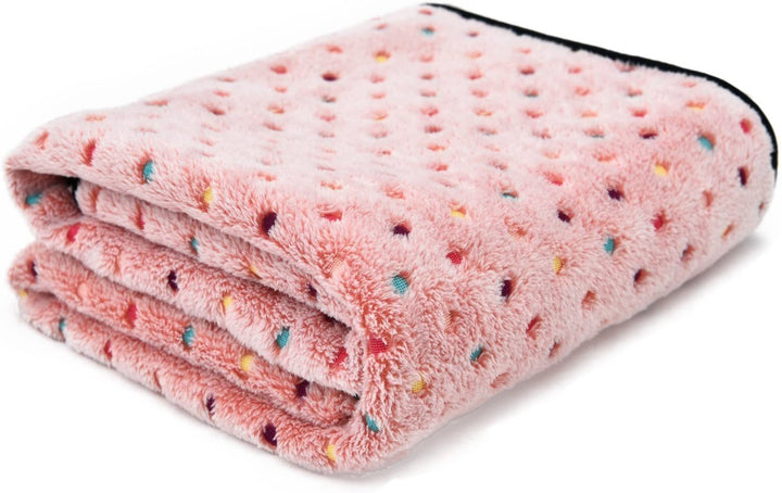 Women's Cozy Plush Blanket with Polka Dot Pattern Bowlift