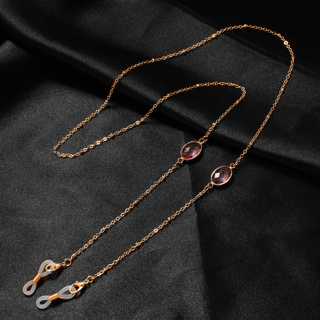 Chic Gemstone-Accented Eyewear Chain Bowlift