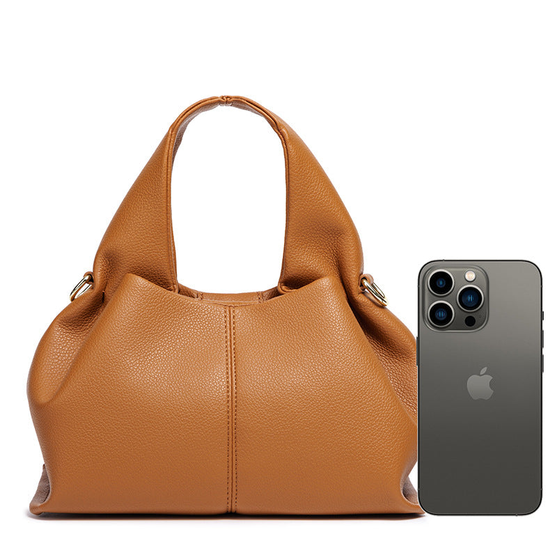 Chic Structured Leather Handbag Bowlift