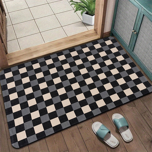 Checkerboard Decorative Door Mat