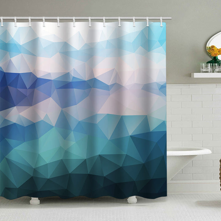 Artistic Marble Design Shower Curtain Bowlift