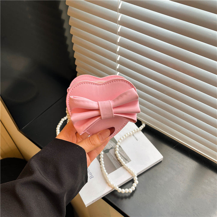 WoHeart-Shaped Bow Clutch Bag Bowlift
