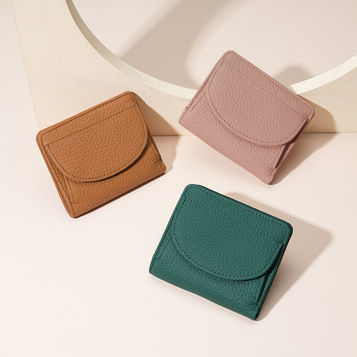 Textured Leather Cardholder Wallet