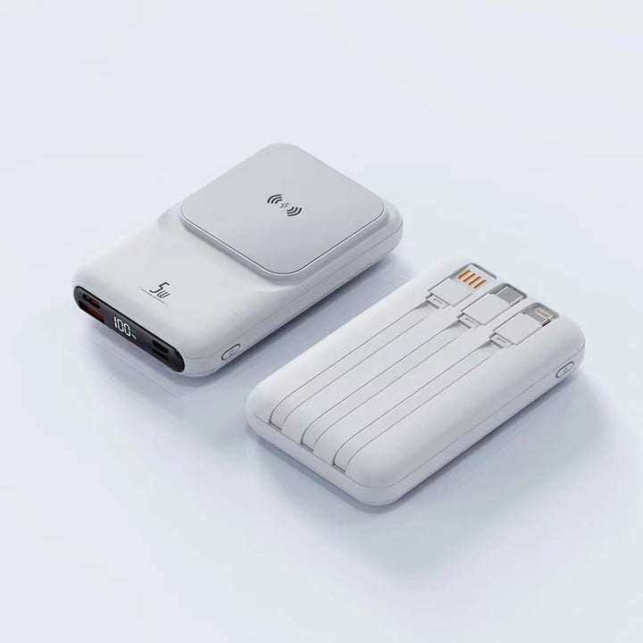 Portable Wireless Charger with Integrated Multi-Charging Station Bowlift