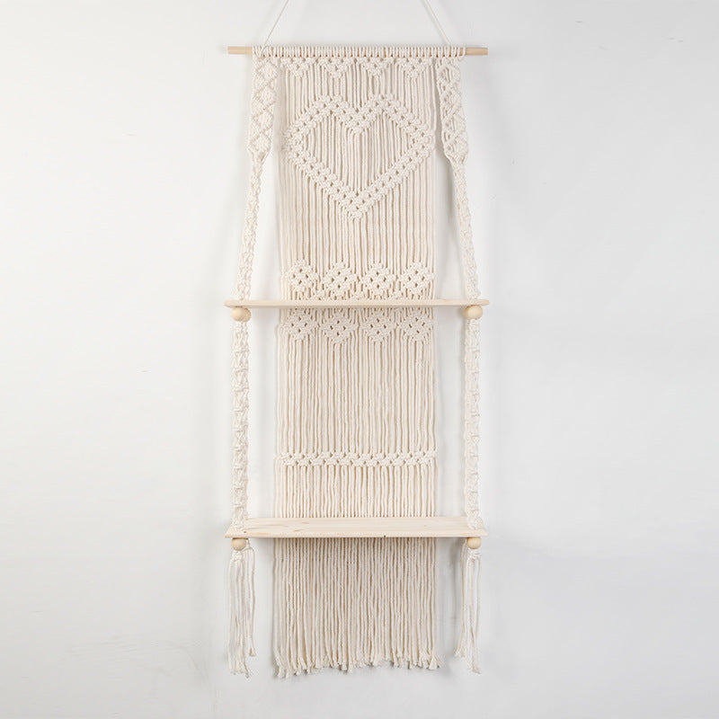 Macrame shelf with heart design Bowlift