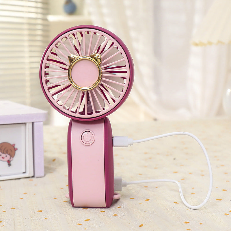 Ladies Portable Hand Fan in Cheerful Animal Design Bowlift