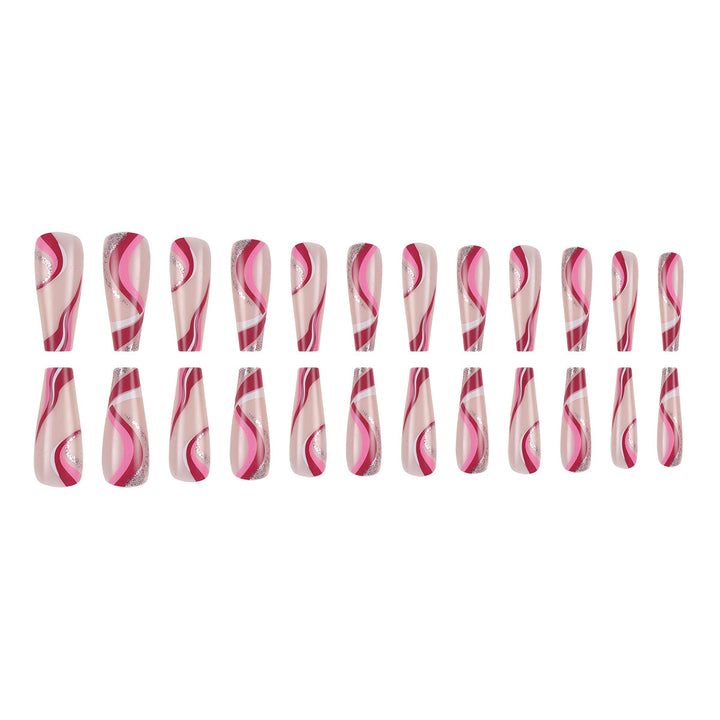Artistic Long Press-On Nail Art Bowlift