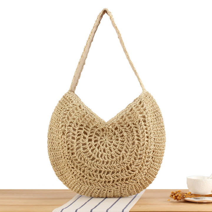 Hand-knotted tote bag with intricate wave pattern Bowlift