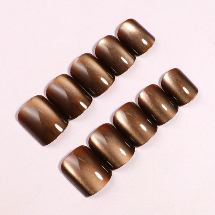 Premium Almond-Shaped Press-On Nails with Ombré Effect Bowlift
