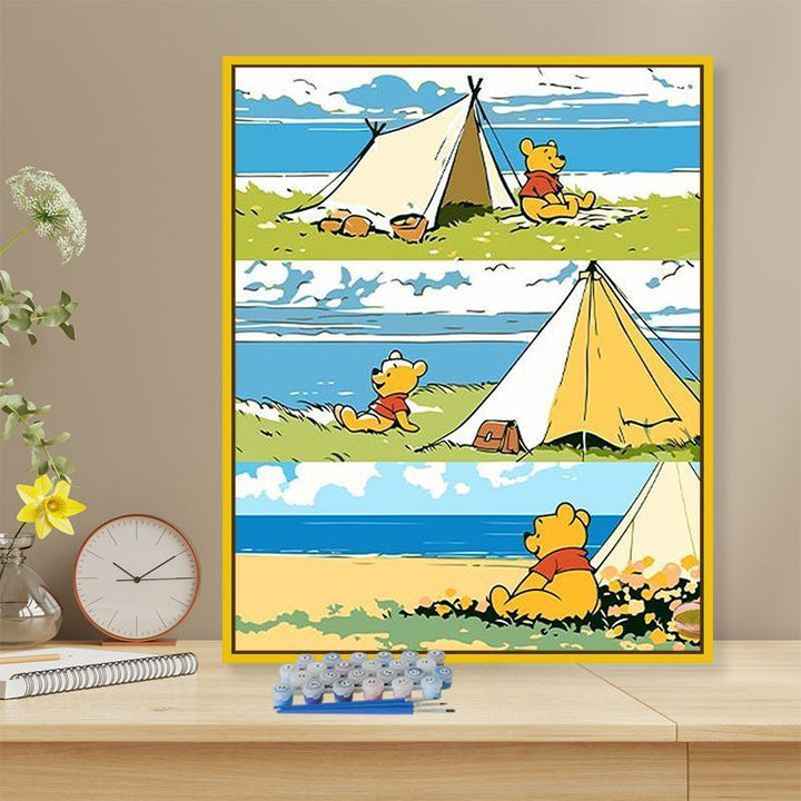 Whimsical Cartoon Bear Art Print Bowlift
