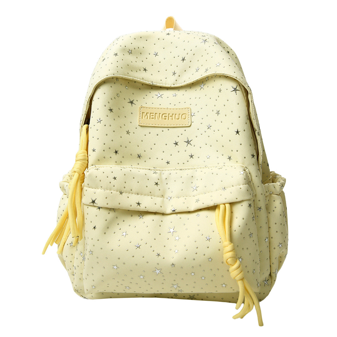 Star-Print Casual School Backpack Bowlift