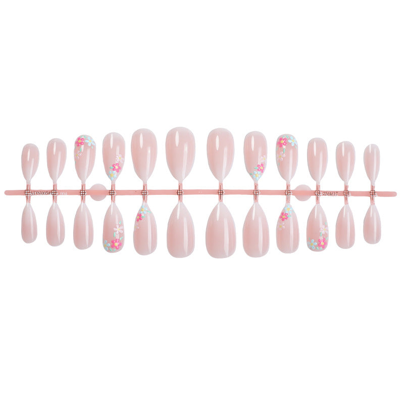 Floral Decorative Press-On Nail Set Bowlift 1788496020