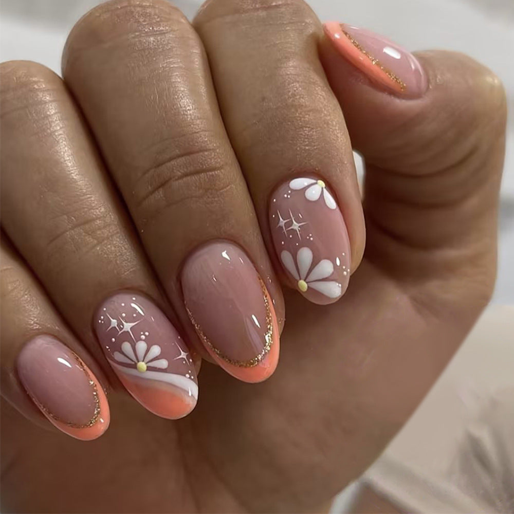 Elegant Floral Design Nail Art Bowlift
