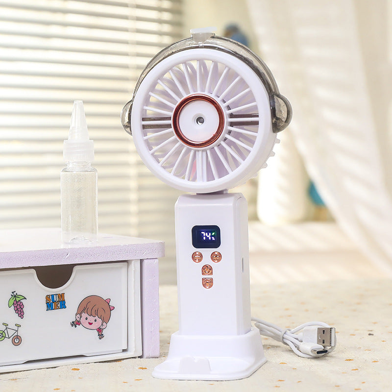 Women Portable Water Sprayer Fan with Digital Control Bowlift