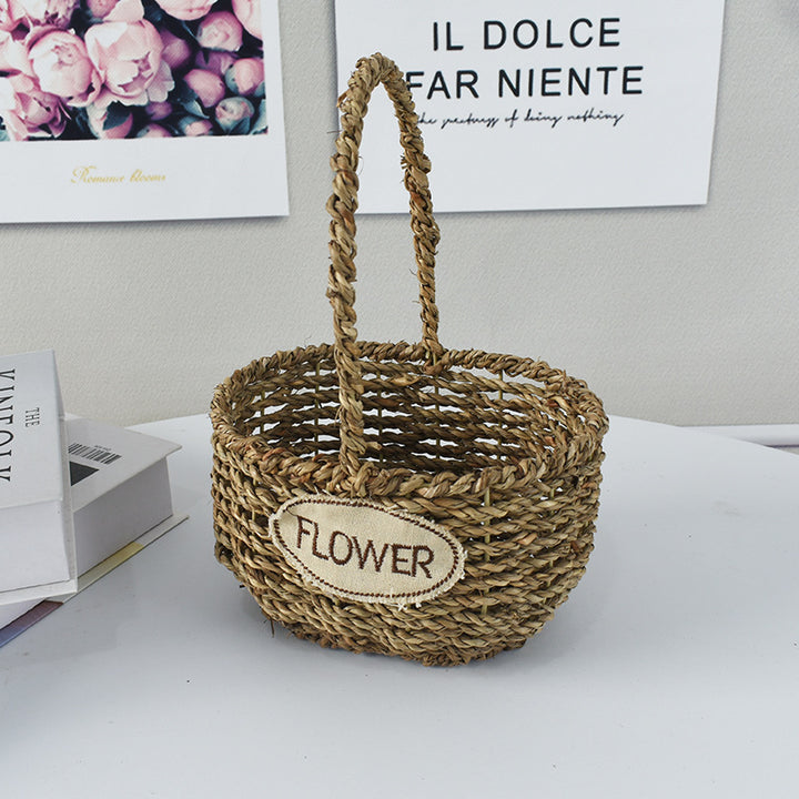Handwoven Decorative Flower Basket Bowlift