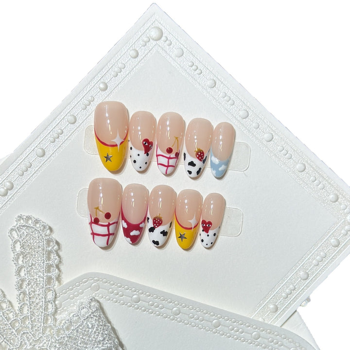 Creative Fruit-Themed Press-On Nail Set Bowlift