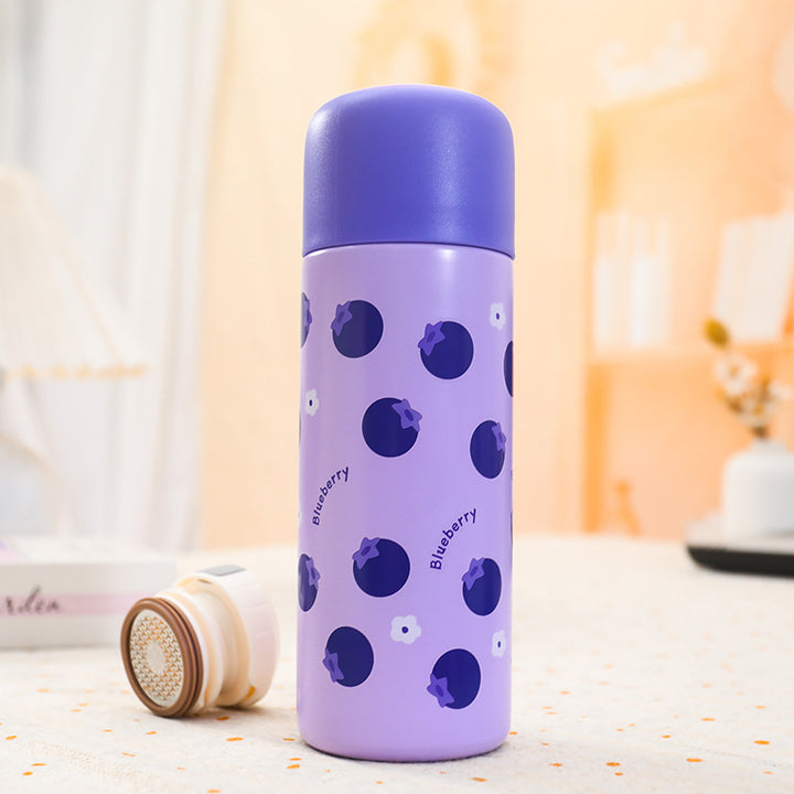 Insulated Drink Bottle In Cheerful Blueberry Design Bowlift