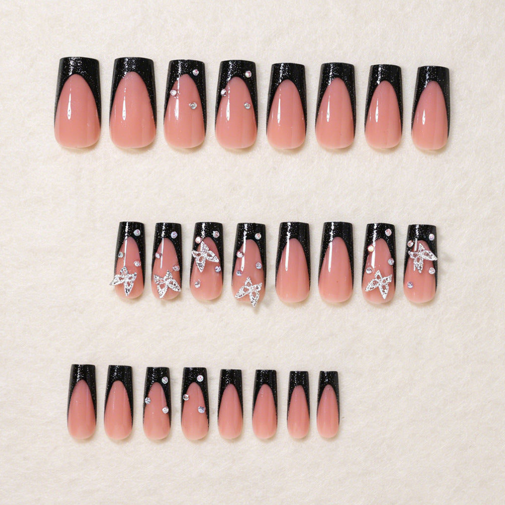 Butterfly Accented Press-On Nail Art Set Bowlift