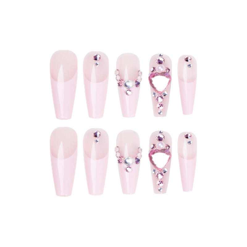 Glamorous nail extensions with glitter embellishments Bowlift