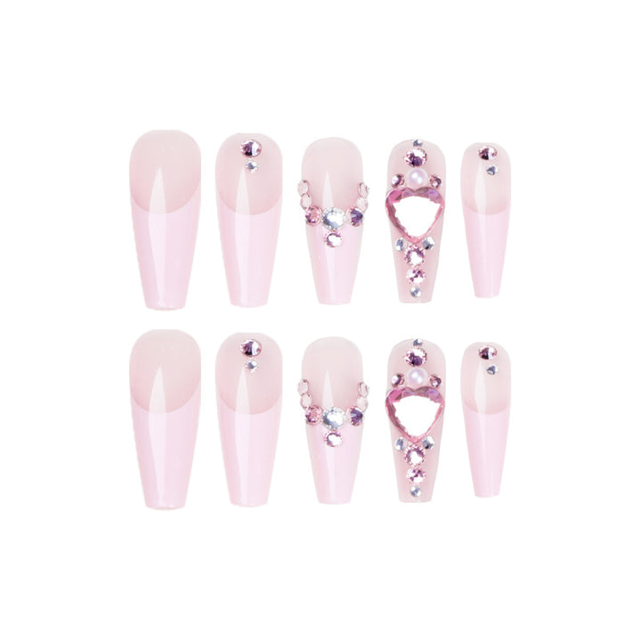 Glamorous nail extensions with glitter embellishments Bowlift