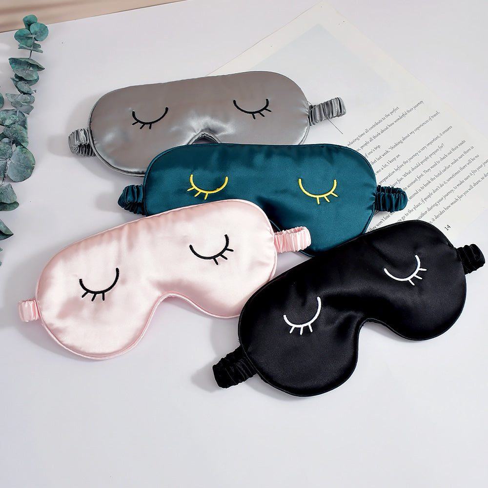 Unisex nan silky-soft eye mask with ergonomic contour and adjustable elastic band Bowlift