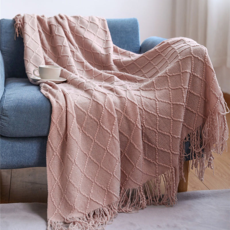 Cozy Knitted Throw Blanket