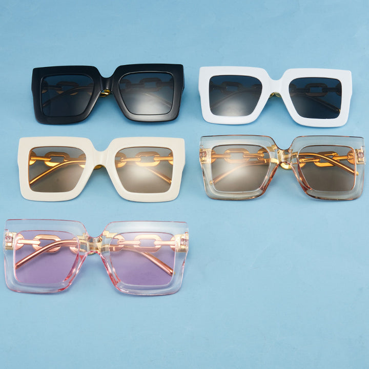 Stylish Wide Square Frame Sunglasses Bowlift