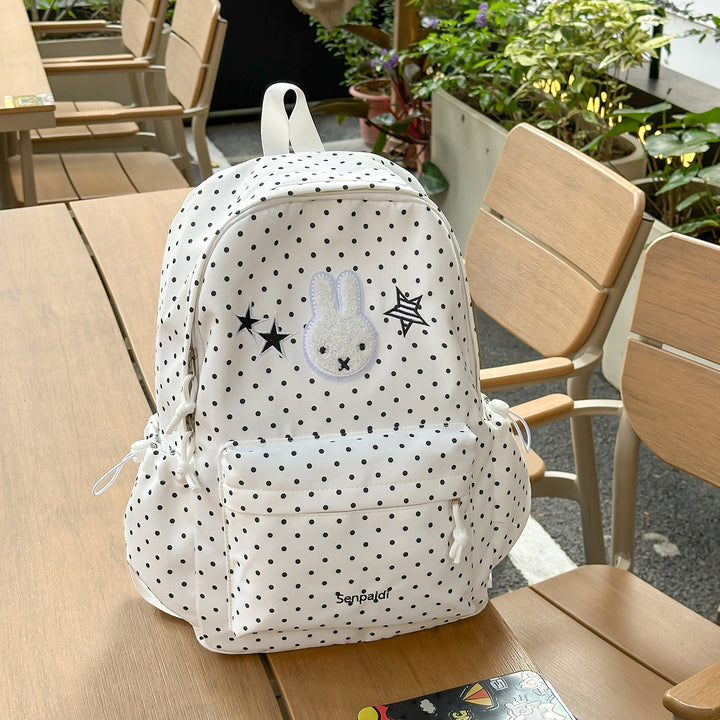 Fun Polka Dot Character Design Backpack