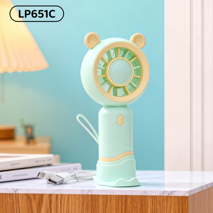 Women's portable USB handheld fan with cute cat design Bowlift