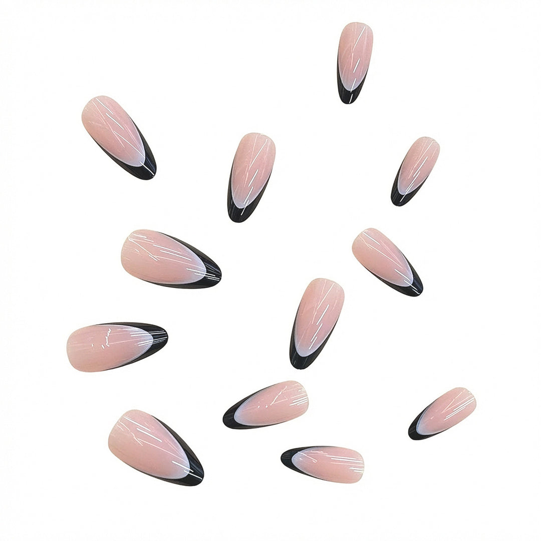 Elegant Leaf-Patterned Press-On Nails Bowlift
