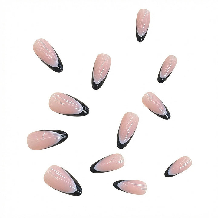 Elegant Leaf-Patterned Press-On Nails Bowlift
