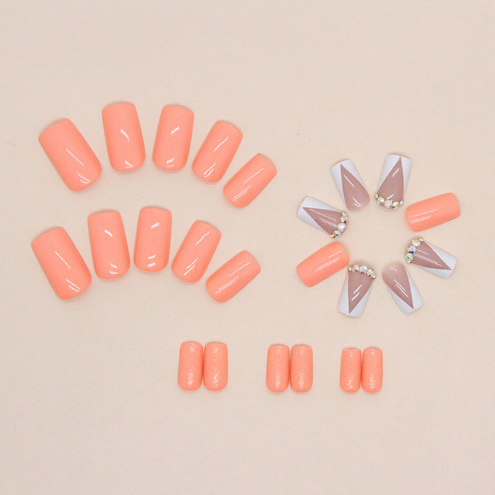 Elegant Crystal-Studded Press-On Nail Tips Bowlift