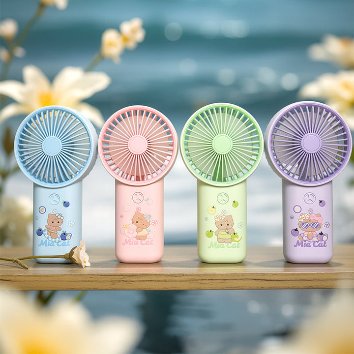 Ladies portable handheld fan with cute animal design Bowlift