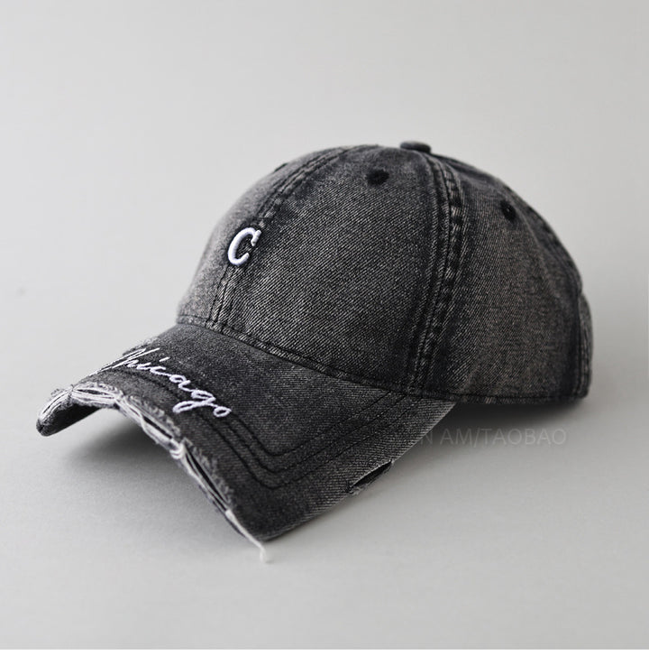 Men's Casual Distressed Baseball Cap Bowlift