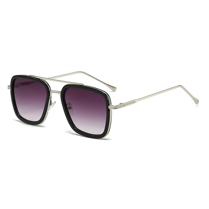 Women's fashionable square sunglasses with glamorous metal frame Bowlift